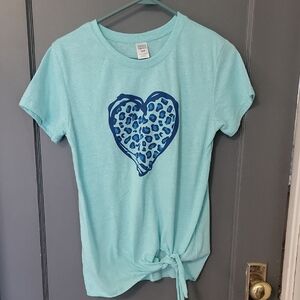 Blue Heart Graphic Kids Tee